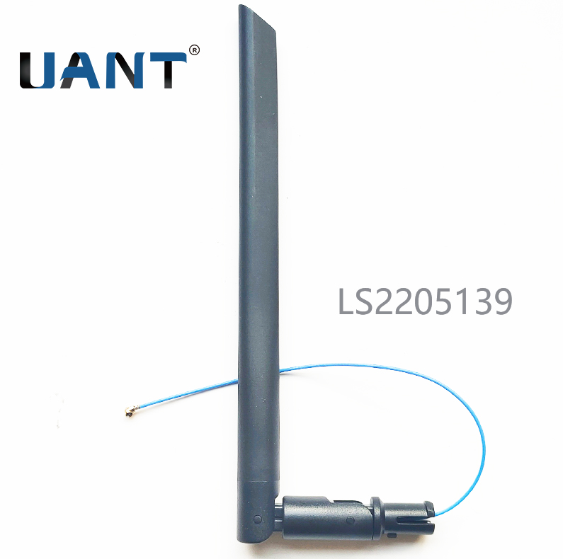 4G LTE龍泉劍黑色雙轉折出線天線，L=150mm+端子